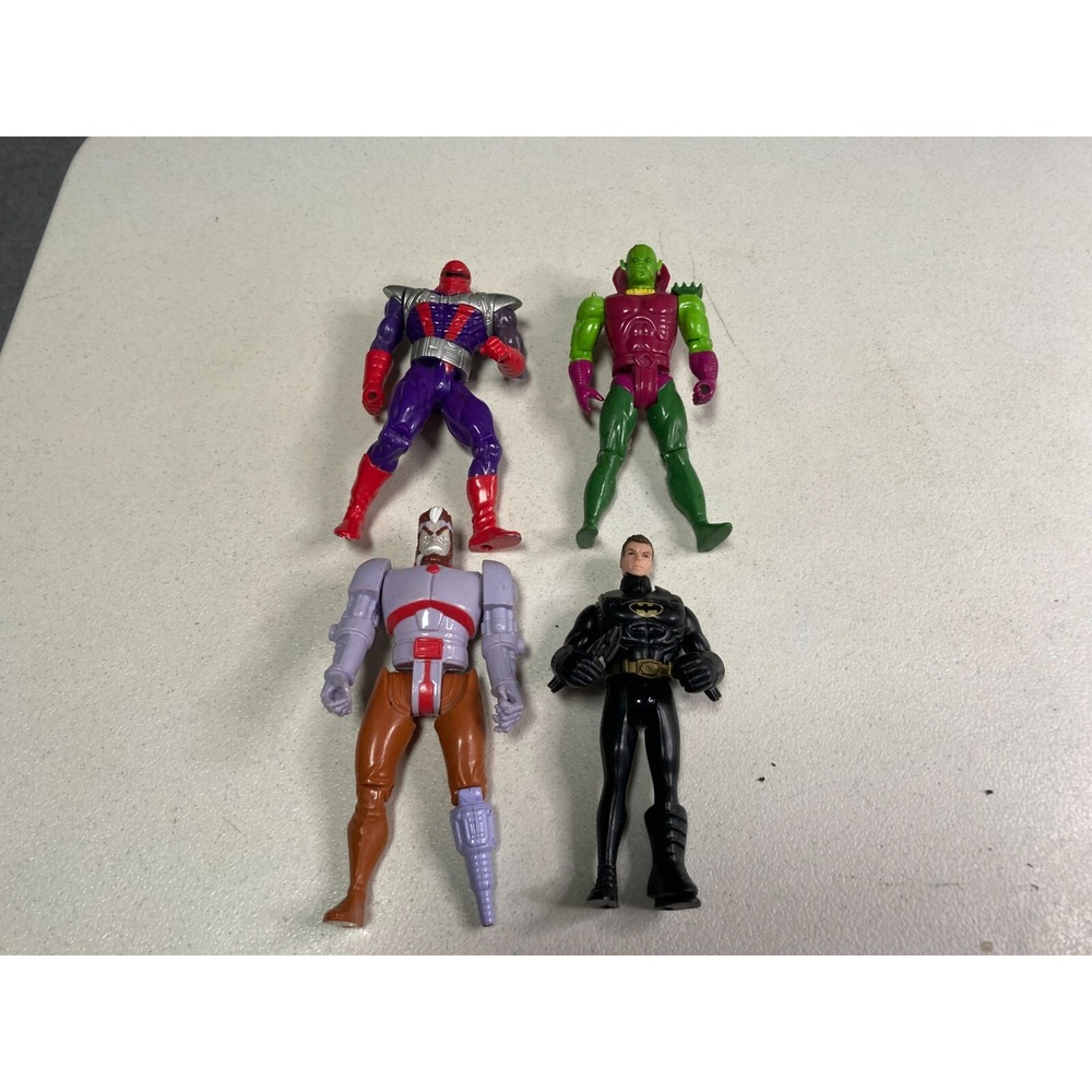 Vintage 1990s Marvel DC Action Figures Lot Batman Senyaka Annihilus Ahab Toybiz